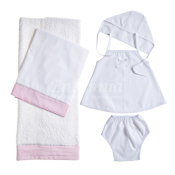 941 Girl's Lathopana - Pink Stripe 6 pc. Set